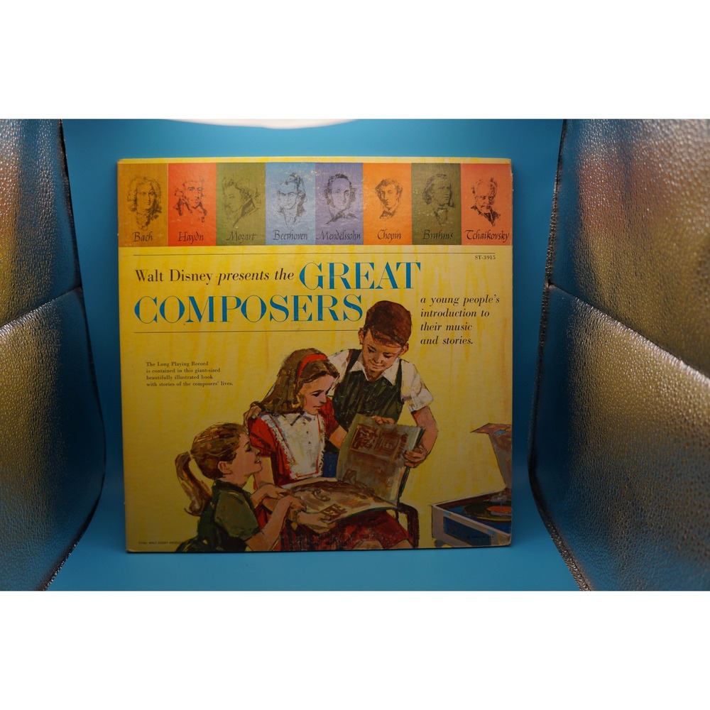 Walt Disney Great Composers Vinyl Record Storybook ST-3915 Camarata Disneyland